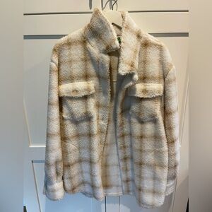 dip Cream and Tan Teddy Jacket